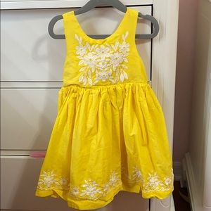 3T yellow dress with white flowers
